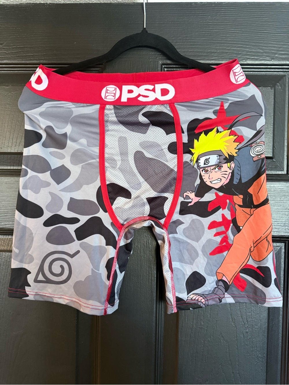 PSD Naruto Boxer Briefs - Naruto Graphic in Gray & Red